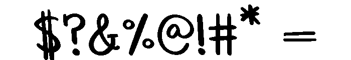 SaltyKitten-Regular Font OTHER CHARS