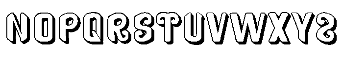 Salvadora Hollow Regular Font LOWERCASE