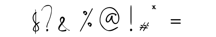 SamarasaHandwriting Font OTHER CHARS