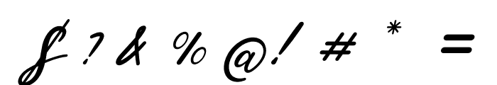 Sambara Italic Font OTHER CHARS