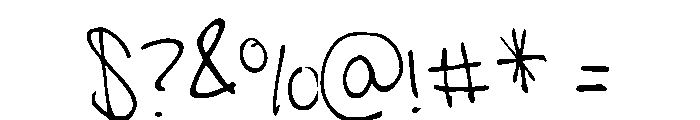 Sams handwriting1 Font OTHER CHARS