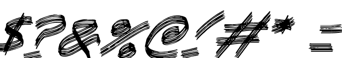 Sandscrape Italic Font OTHER CHARS