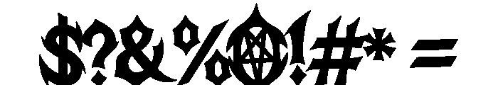 Sanguine Frost Regular Font OTHER CHARS