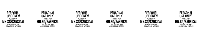 Sansical PERSONAL USE Regular Font OTHER CHARS