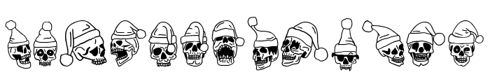 Santa Skull Font UPPERCASE