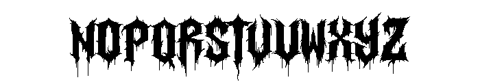 Satan Hunter in Halloween Font LOWERCASE