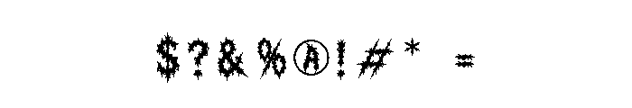 Savage Carnage Regular Font OTHER CHARS