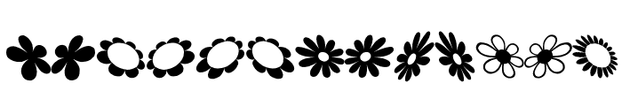 saru's Flower Ding [sRB] Font LOWERCASE