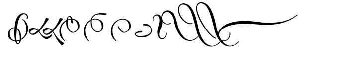 Salamander Script Ornaments Regular Font LOWERCASE