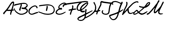 Salew Handwriting Regular Font UPPERCASE