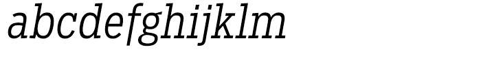 Salvo Serif Condensed Light Italic Font LOWERCASE