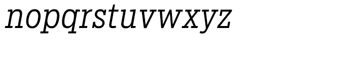 Salvo Serif Condensed Light Italic Font LOWERCASE