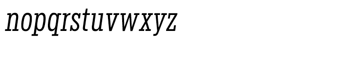 Salvo Serif Extra Condensed Light Italic Font LOWERCASE