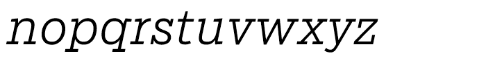 Salvo Serif Light Italic Font LOWERCASE