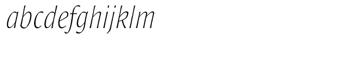SamSans Thin Italic Font LOWERCASE