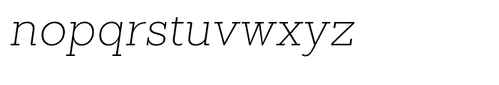 Sanchez ExtraLight Italic Font LOWERCASE