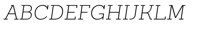 Sanchez Slab Extra Light Italic Font UPPERCASE