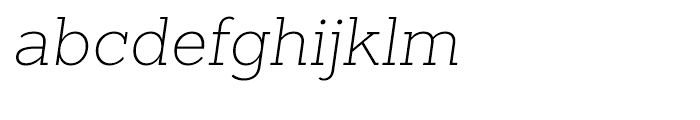 Sanchez Slab Extra Light Italic Font LOWERCASE