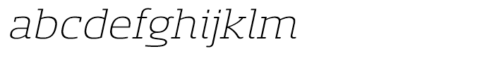 Sancoale Slab Ext Light Italic Font LOWERCASE