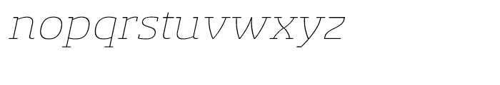 Sancoale Slab Ext Thin Italic Font LOWERCASE