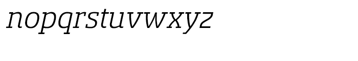 Sancoale Slab Norm Regular Italic Font LOWERCASE