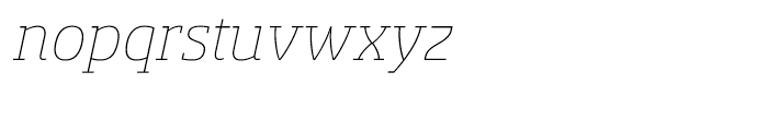 Sancoale Slab Norm Thin Italic Font LOWERCASE
