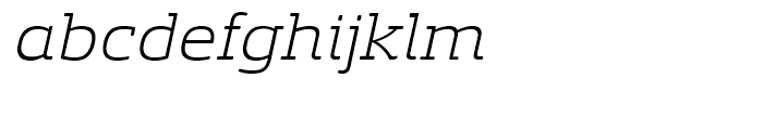 Sancoale Slab Soft Extended Light Italic Font LOWERCASE