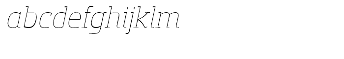 Sancoale Slab Soft Normal Thin Italic Font LOWERCASE