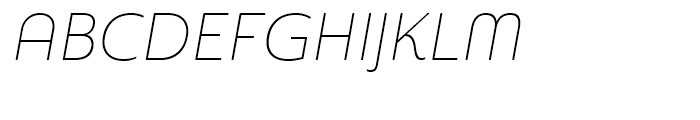 Sangli Norm Thin Italic Font UPPERCASE