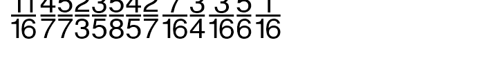 Sans Fractions Vertical Plain Font LOWERCASE
