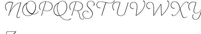 SantElia Script Alt ExLight Font UPPERCASE