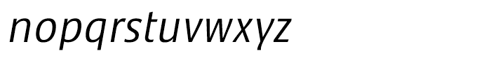 Satero Sans Light Italic Font LOWERCASE