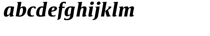 Satero Serif Bold Italic Font LOWERCASE