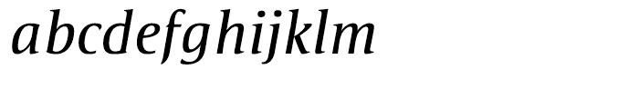 Satero Serif Italic Font LOWERCASE