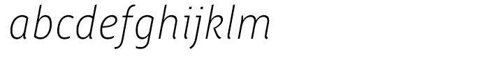 Saya FY Thin Italic Font LOWERCASE