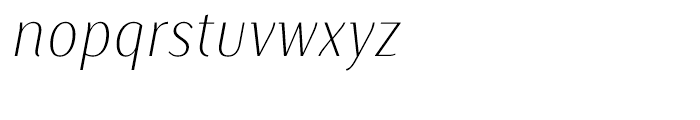 Saya SemiSans FY Thin Italic Font LOWERCASE