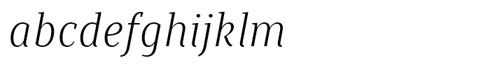 Saya Serif FY Light Italic Font LOWERCASE