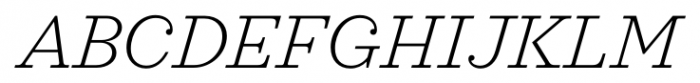 Sagona Extra Light Italic Font UPPERCASE