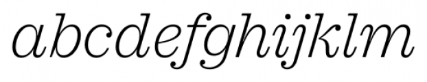 Sagona Extra Light Italic Font LOWERCASE