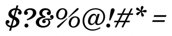 Sagona Medium Italic Font OTHER CHARS