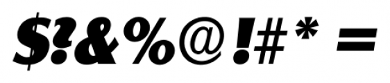 Salzburg Serial Heavy Italic Font OTHER CHARS