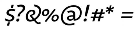 Sana Sans Medium Italic Font OTHER CHARS