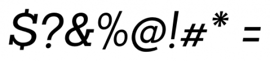 Sanchez Slab Italic Font OTHER CHARS