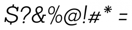 Sanchez Slab Light Italic Font OTHER CHARS