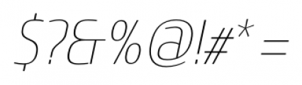 Sancoale Narrow Thin Italic Font OTHER CHARS