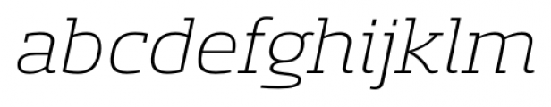 Sancoale Slab Ext Light Ital Font LOWERCASE