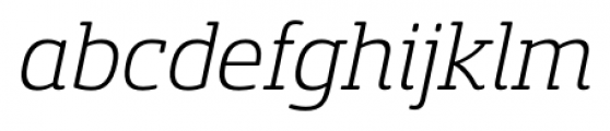 Sancoale Slab Soft Norm Light It Font LOWERCASE