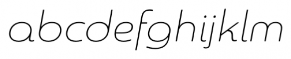Sangli Extended Thin Italic Font LOWERCASE