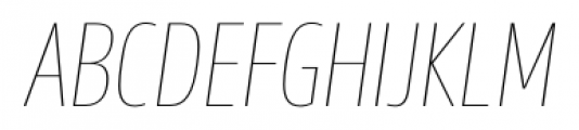Sans Beam Head Ultra Light Italic Font UPPERCASE