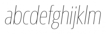 Sans Beam Head Ultra Light Italic Font LOWERCASE